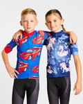 HOLOKOLO Cycling short sleeve jersey - CARS KIDS - red/blue