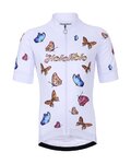 HOLOKOLO Cycling short sleeve jersey and shorts - BUTTERFLIES KIDS - white/black