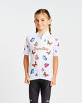 HOLOKOLO Cycling short sleeve jersey - BUTTERFLIES KIDS - white/multicolour