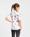 HOLOKOLO Cycling short sleeve jersey - BUTTERFLIES KIDS - white/multicolour