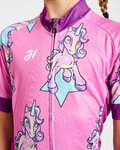 HOLOKOLO Cycling short sleeve jersey - UNICORNS KIDS - pink/multicolour