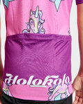 HOLOKOLO Cycling short sleeve jersey - UNICORNS KIDS - pink/multicolour