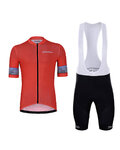 HOLOKOLO Cycling short sleeve jersey and shorts - RAINBOW - red/black