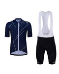 HOLOKOLO Cycling short sleeve jersey and shorts - SPARKLE - black/blue