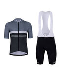 HOLOKOLO Cycling short sleeve jersey and shorts - SPORTY - grey/white/black