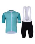 HOLOKOLO Cycling short sleeve jersey and shorts - FRESH ELITE - light blue/black