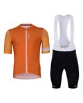 HOLOKOLO Cycling short sleeve jersey and shorts - JUICY ELITE - orange/black