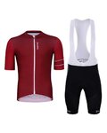 HOLOKOLO Cycling short sleeve jersey and shorts - HAPPY ELITE - red/black