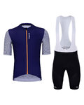HOLOKOLO Cycling short sleeve jersey and shorts - GLAD ELITE - black/blue