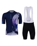 HOLOKOLO Cycling short sleeve jersey and shorts - FABULOUS ELITE - black/blue