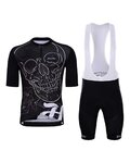 HOLOKOLO Cycling short sleeve jersey and shorts - CRAZY ELITE - black/white