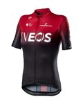 CASTELLI Cycling short sleeve jersey - INEOS 2020 LADY - black/red