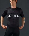 LE COL Cycling short sleeve jersey - SPORT LOGO - black/white