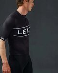 LE COL Cycling short sleeve jersey - SPORT LOGO - black/white