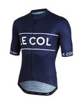 LE COL Cycling short sleeve jersey - SPORT LOGO - white/blue