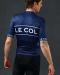 LE COL Cycling short sleeve jersey - SPORT LOGO - white/blue