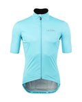 LE COL Cycling short sleeve jersey - PRO RAIN - light blue