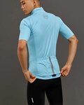 LE COL Cycling short sleeve jersey - PRO RAIN - light blue