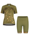 MALOJA Cycling short sleeve jersey and shorts - TRECIMEM. - green