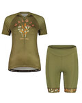 MALOJA Cycling short sleeve jersey and shorts - GANESM. - green