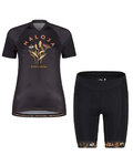 MALOJA Cycling short sleeve jersey and shorts - GANESM. - black