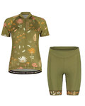 MALOJA Cycling short sleeve jersey and shorts - GANESM. - green