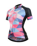 MONTON Cycling short sleeve jersey - BREEZE LADY - pink/light blue