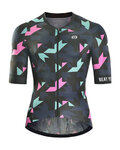 MONTON Cycling short sleeve jersey - AUTUMN COLORS - black/blue/pink