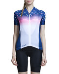 MONTON Cycling short sleeve jersey - STARRY LANES LADY - white/blue