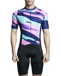 MONTON Cycling short sleeve jersey - FLASH - pink/blue