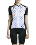 MONTON Cycling short sleeve jersey - LOLLIPOP LADY - white/black