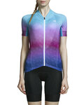 MONTON Cycling short sleeve jersey - COLORFUL MIST LADY - blue/pink