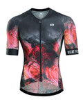 MONTON Cycling short sleeve jersey - DARK FLOWER - pink/black