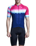 MONTON Cycling short sleeve jersey - CHEER - pink/blue