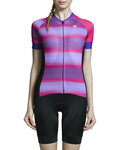 MONTON Cycling short sleeve jersey - COLOR FOCUS LADY - purple/pink