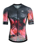 MONTON Cycling short sleeve jersey - NIGHT FLOWERS - black/pink