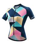 MONTON Cycling short sleeve jersey - COLOURED GLAZE LADY - blue