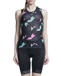MONTON Cycling tank top - AUTUMN COLORS LADY - black
