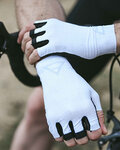 MONTON Cycling fingerless gloves - COBRAND - white