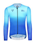 MONTON Cycling summer long sleeve jersey - WATER SUMMER - blue