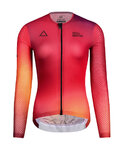 MONTON Cycling summer long sleeve jersey - FIRE LADY SUMMER - red