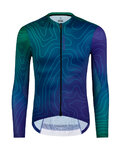 MONTON Cycling summer long sleeve jersey - CONTOULINE SUMMER - green/blue