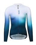 MONTON Cycling summer long sleeve jersey - TWILIGHT LADY SUMMER - white/blue