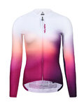 MONTON Cycling summer long sleeve jersey - TWILIGHT LADY SUMMER - white/red