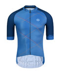 MONTON Cycling short sleeve jersey - CHECKER - blue