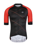 MONTON Cycling short sleeve jersey - CHECKER - black/red