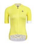 MONTON Cycling short sleeve jersey - DIVERSION LINE LADY - yellow