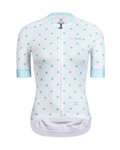 MONTON Cycling short sleeve jersey - LADYBUG LADY - white/light blue