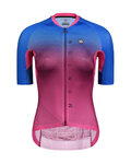 MONTON Cycling short sleeve jersey - NEON LADY - red/blue