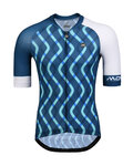 MONTON Cycling short sleeve jersey - SHORE - white/blue